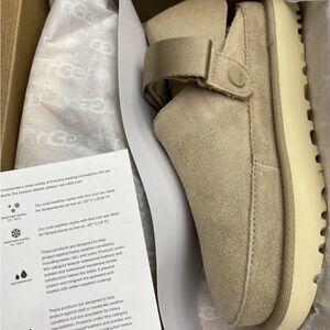 UGG Goldenstar Clog Sand Suede Slip-On Mules